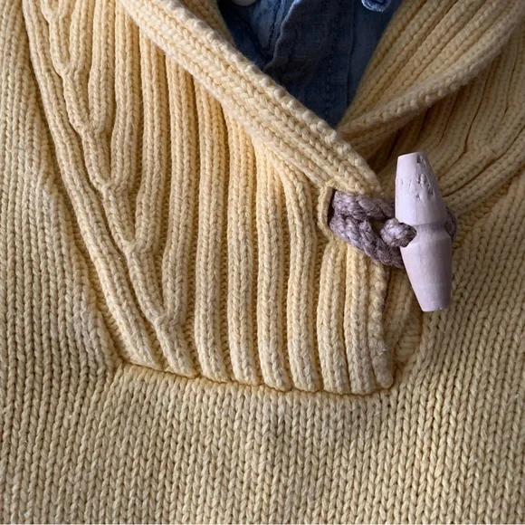 v i n t a g e :: Preppy Cotton Toggle Cowl Knit Sweater - Picture 5 of 11